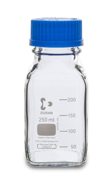Laborflasche DURAN, GL45, 250 ml, Typ 2